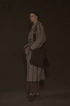 Mutedance 24 Autumn and Winter Lapel Flower Dye Belt Coat MD-MD24FW38-GRAY